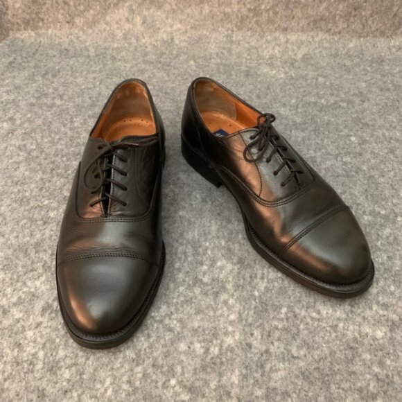 Hunt Club Men’s Black Leather lace up oxford Shoes - Picture 1 of 10